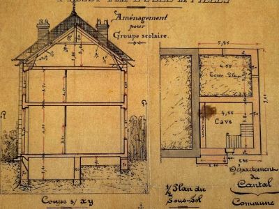 Plan de l'ancienne Ecole du Trioulou, Cantal Auvergne