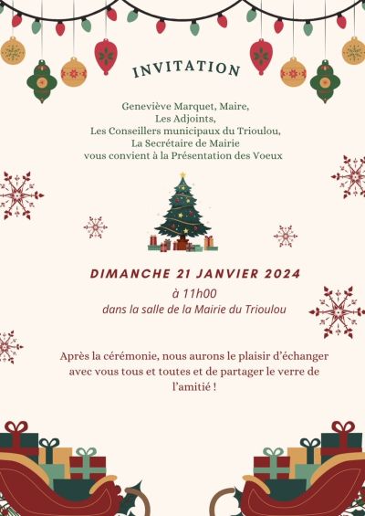 Invitation - Cérémonie des Vœux